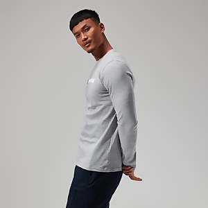 Organic Big Logo Long Sleeve T-Shirt für Herren - Dunkelgrau