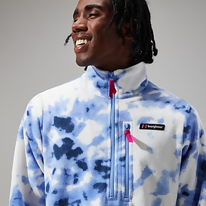 Unisex Prism Print Trango Half-zip Fleece - Light Purple / White
