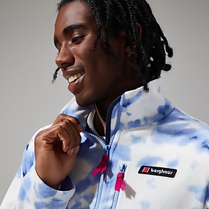 Unisex Prism Print Trango Half-zip Fleece - Light Purple / White