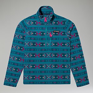 Unisex Prism Print Trango Fleece Half Zip - Turquoise / Pink