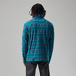 Unisex Prism Print Trango Fleece Half Zip - Turquoise / Pink