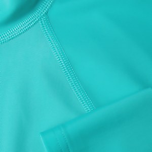 Damen Essential Short Sleeve Rash Top in Blau/Weiß