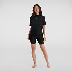 Women's Short Sleeved Sun Protection Top Black - XXS