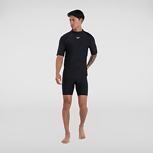 Men's Short Sleeved Sun Protection Top Black - XXS