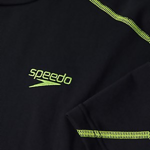 Haut de maillot Homme de protection solaire Tech à manches courtes noir/vert