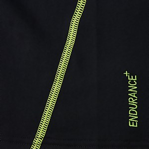 Haut de maillot Homme de protection solaire Tech à manches courtes noir/vert