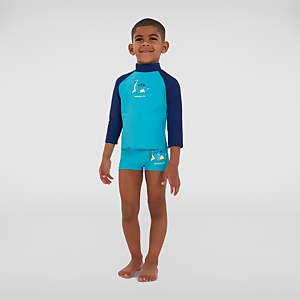 Haut de maillot Garçon de protection solaire à manches longues bleu - 6-9M