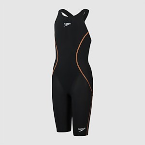 Girls' Fastskin LZR Racer X Openback Kneeskin Black/Gold