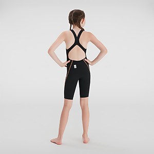 Girls' Fastskin LZR Racer X Openback Kneeskin Black/Gold