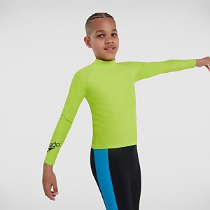 Junior Logo Rash Top Green/Navy