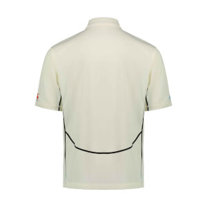 M BLACK CAPS REPLICA TEST SHIRT CRICKET CREAM