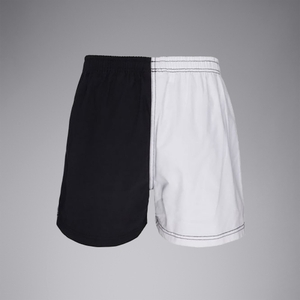 Adult Unisex Cotton Twill Harlequin Shorts Black/White