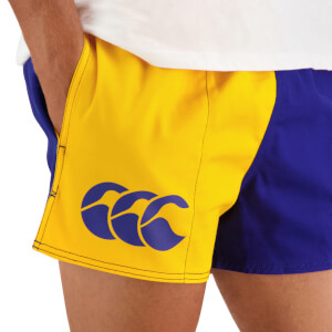 CANTERBURY Men's COTTON TWILL HARLEQUIN SHORT WITH POCKETS - BLUE/YELLOW