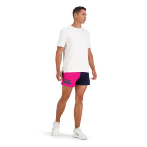 CANTERBURY Men's COTTON TWILL HARLEQUIN SHORT WITH POCKETS - FUSCHIA/NAVY