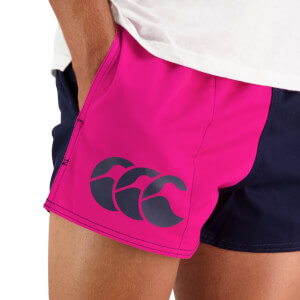 CANTERBURY Men's COTTON TWILL HARLEQUIN SHORT WITH POCKETS - FUSCHIA/NAVY