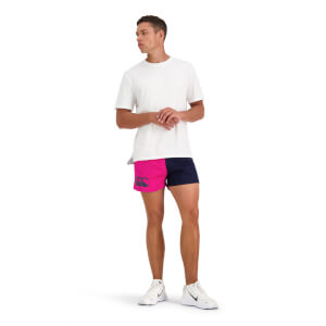 CANTERBURY Men's COTTON TWILL HARLEQUIN SHORT WITH POCKETS - FUSCHIA/NAVY