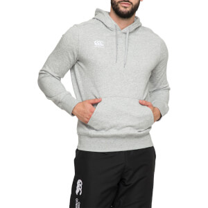 Mens Over Head Logo Hoodie in Grey-S