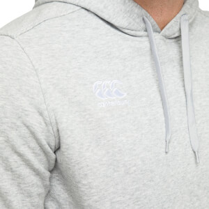 Mens Over Head Logo Hoodie in Grey