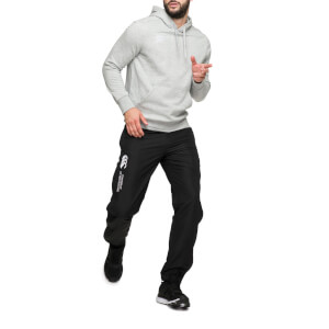 Mens Over Head Logo Hoodie in Grey