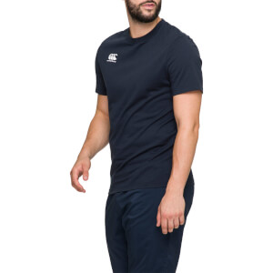 Mens Crew Neck Logo T-Shirt in Navy