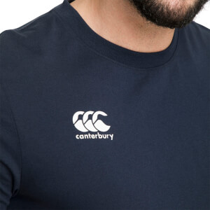 Mens Crew Neck Logo T-Shirt in Navy