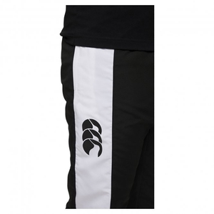 MENS STRIPE CUFFED TRACKPANT BLACK