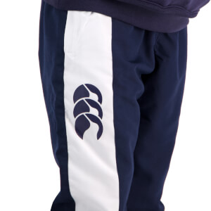 CANTERBURY KIDS TAPER LEG STRIPE CUFFED TRACK PANT - NAVY