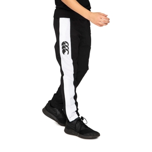 KIDS STRIPE CUFFED TRACKPANT BLACK