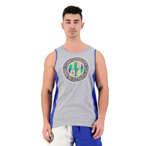 Mens of NZ Panel Singlet in Grey