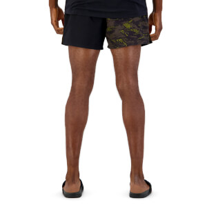 Mens Militia 3" Harlequin Short in Black