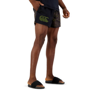 Mens Militia 3" Harlequin Short in Black
