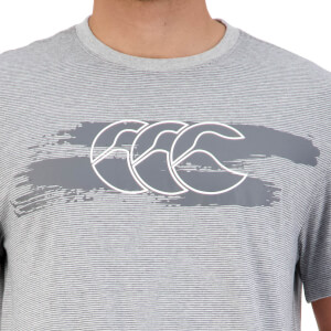 Men's Fundamentals Micro Stripe Short Sleeve T-Shirt in Grey Marl
