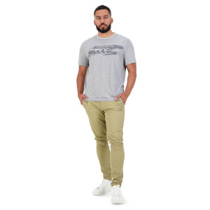 Men's Fundamentals Micro Stripe Short Sleeve T-Shirt in Grey Marl