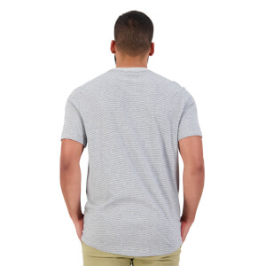 Men's Fundamentals Micro Stripe Short Sleeve T-Shirt in Grey Marl