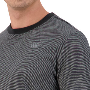 Mens Fundamentals Micro Stripe Short Sleeve T-Shirt in Black