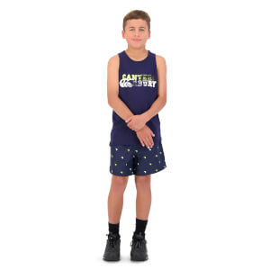 Kids Printed Tactic Short in Blue