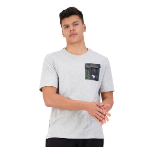 Mens Militia Short Sleeve T-Shirt in Grey-S