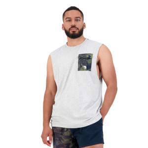 Men's Militia Singlet in Grey Marl-S