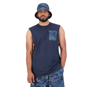 Mens Militia Singlet in Black-S