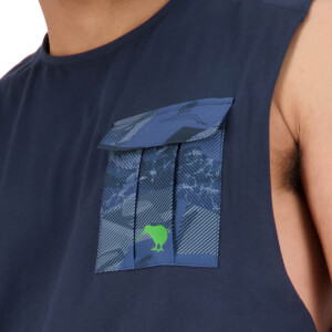 Mens Militia Singlet in Black