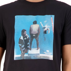 MENS REVOLT PRINT SHORT SLEEVE T-SHIRT - BLACK