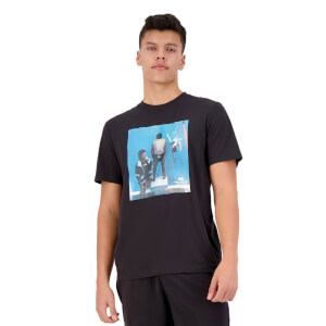 MENS REVOLT PRINT SHORT SLEEVE T-SHIRT - BLACK - S