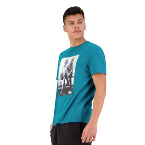 MENS REVOLT PRINT SHORT SLEEVE T-SHIRT - GREEN