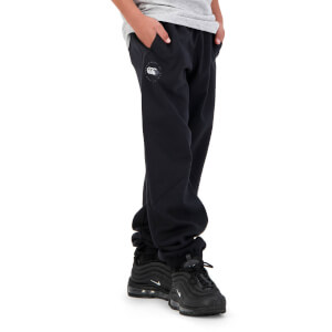 Kids Taper Leg Cuffed Pant in Black