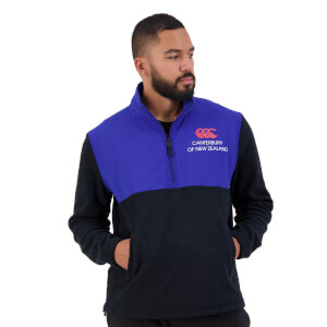 MENS OF NZ 1/4 ZIP FLEECE - BLACK - S