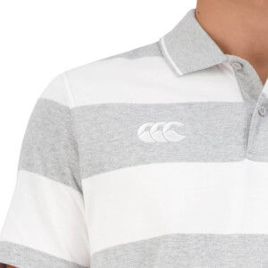 Mens Hoop Yarn Dye Polo in Grey