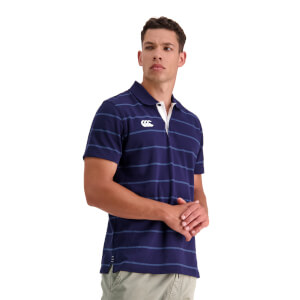 MENS THIN STRIPE POLO - BLUE