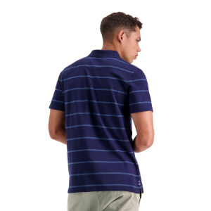 MENS THIN STRIPE POLO - BLUE