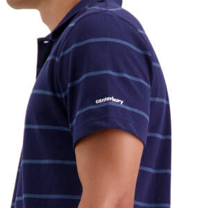 MENS THIN STRIPE POLO - BLUE