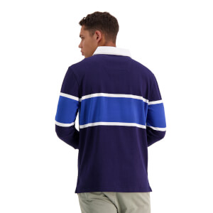 Mens Chest Band Stripe Rugby B in Blue